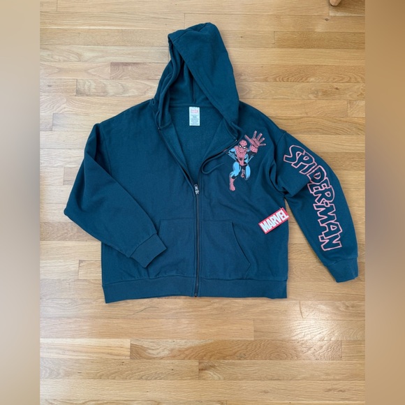 Marvel Spider-Man Kids boys zip up hoodie sweatshirt size medium - Picture 8 of 12